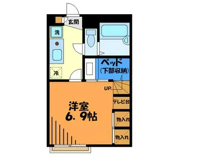 レオパレス大和田II(1K/1階)の間取り写真