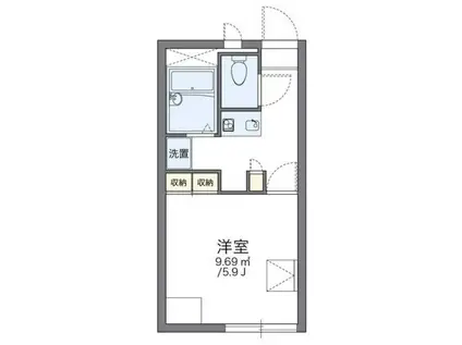 レオパレスカーサ石神井(1K/1階)の間取り写真