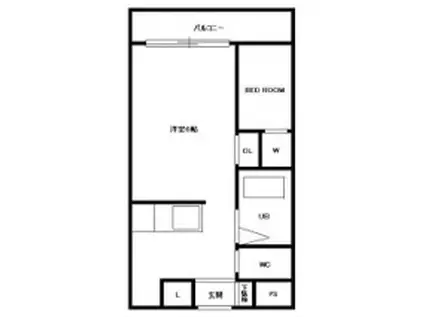 サンシャイン佐野(1K/3階)の間取り写真