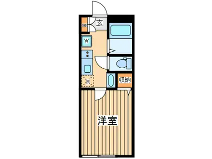 イクシア梶ヶ谷(1K/1階)の間取り写真