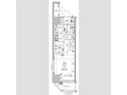 セジョリ浅草(1K/7階)の間取り写真