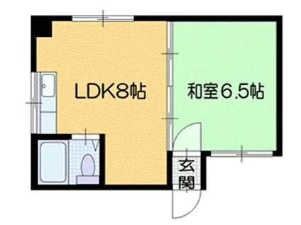 ハイツひばり(1DK/3階)の間取り写真