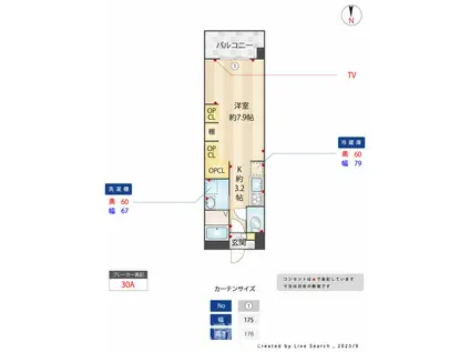 ROUND PURE 21(ワンルーム/2階)の間取り写真