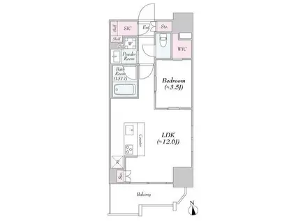 LOG浅草ウエスト LOG浅草ウエスト(1LDK/8階)の間取り写真