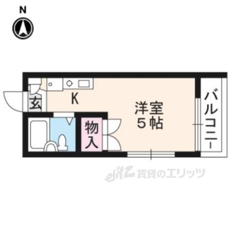 レオパレスドルフィン(1K/1階)の間取り写真