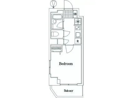 スカイコート錦糸町第2(1K/4階)の間取り写真