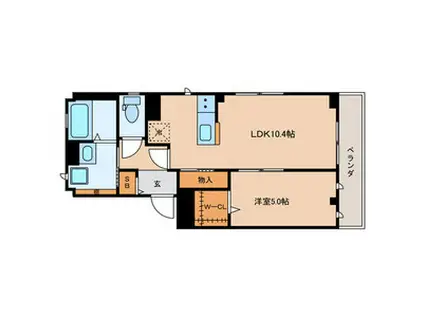 東京メトロ半蔵門線 住吉駅(東京) 徒歩15分 3階建 築1年(1LDK/2階)の間取り写真