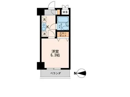 品川中延ステーションレジデンス(1K/5階)の間取り写真