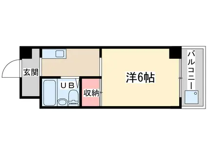 カーサグランデ(1K/2階)の間取り写真