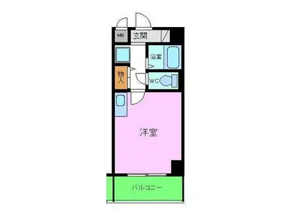 プランドールマサキ(ワンルーム/8階)の間取り写真