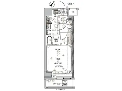 ARCOBALENO KANAMACHIII(1K/10階)の間取り写真