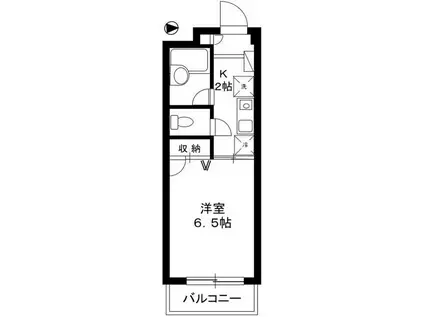 FORES鷺宮(1K/1階)の間取り写真