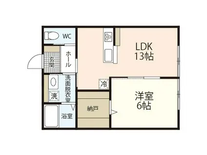 GROUND WORKS II(1LDK/1階)の間取り写真