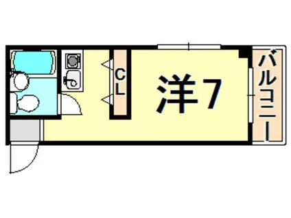 アパートメントハウスNN(ワンルーム/3階)の間取り写真