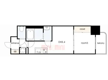 セレニテ神戸ミラク(1DK/5階)の間取り写真