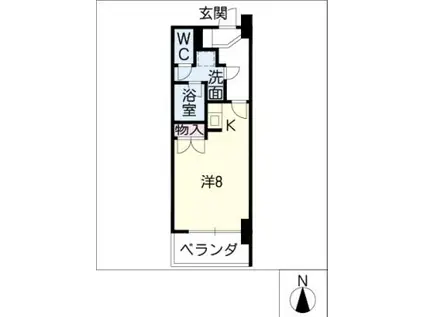 エッセ桜山(ワンルーム/4階)の間取り写真