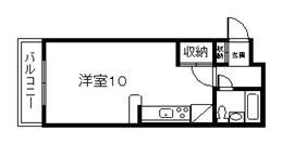 オリーブハイツ(ワンルーム/3階)の間取り写真