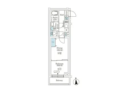 プラネソシエプラス桜台(1DK/2階)の間取り写真