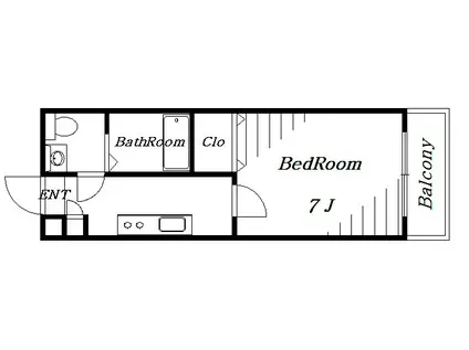 アインス幕張(1K/2階)の間取り写真