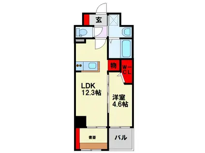 ル パルテール大濠(1LDK/5階)の間取り写真