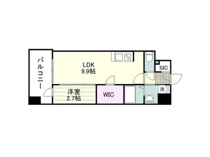 SーRESIDENCE 小川町(1LDK/12階)の間取り写真