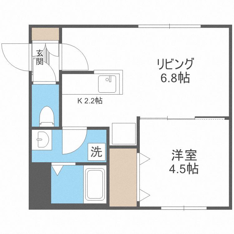 エルフ11(1LDK/3階)の間取り写真