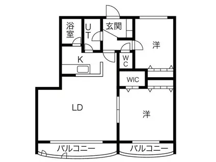 CABIN25(2LDK/3階)の間取り写真