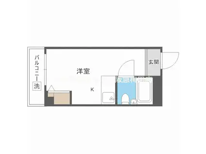 クリア東三国(1K/5階)の間取り写真