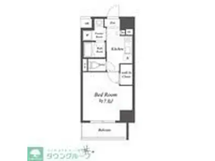 ルクレ菊川(1K/10階)の間取り写真