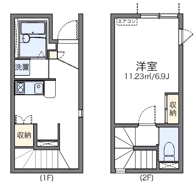 スクルト(1K/1階)の間取り写真