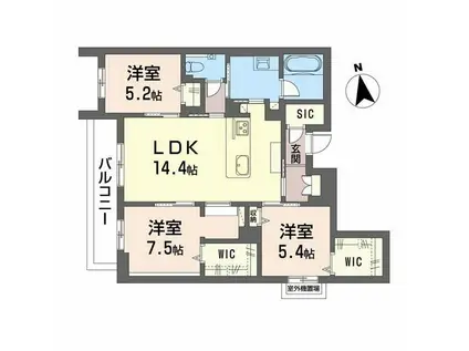 ブルーハート6(3LDK/3階)の間取り写真