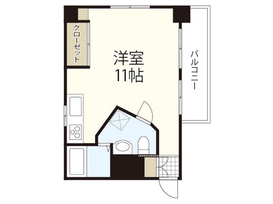 松岡ビル(ワンルーム/4階)の間取り写真