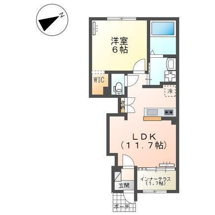 ディオ ポルテ(1LDK/1階)の間取り写真