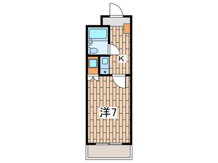 サンヒルズ上大岡(1K/3階)の間取り写真