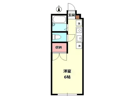 エステートピア(1K/2階)の間取り写真