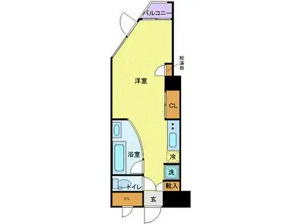 仙台リエゾン(ワンルーム/4階)の間取り写真