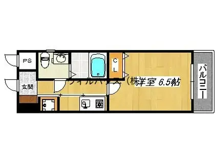 セントラルステージ(1K/3階)の間取り写真