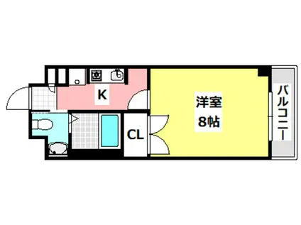 シプレス(1K/3階)の間取り写真