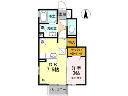 アーバン ブリーズ(1DK/1階)の間取り写真