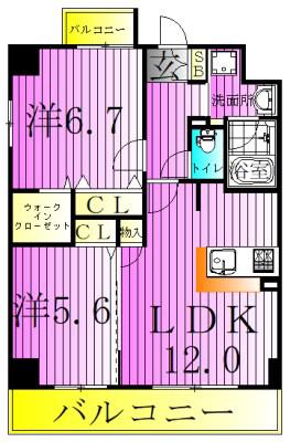 ステラフォレスト(2LDK/1階)の間取り写真