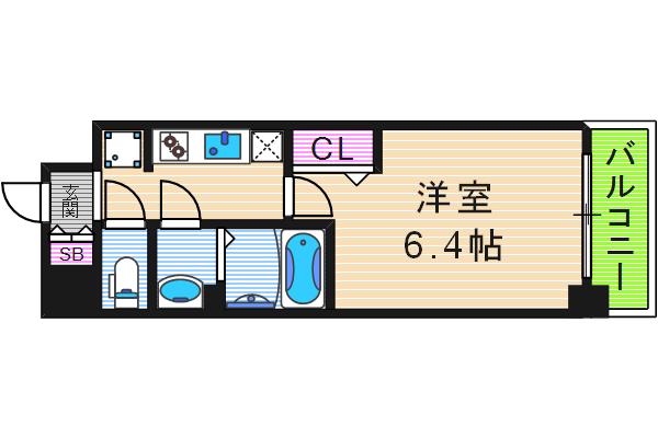 アドバンス大阪ブリス(1K/5階)の間取り写真