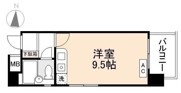 R-RESIDENCE TAKAMATSU(ワンルーム/5階)の間取り写真
