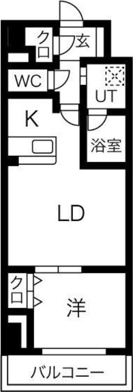 ロイジェント日吉II(1LDK/6階)の間取り写真