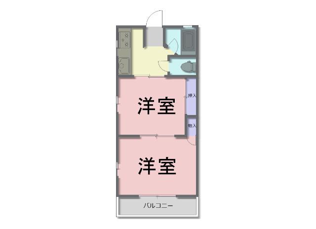 アラタハウス(2K/3階)の間取り写真