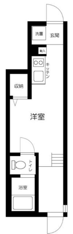 西大井テラス(ワンルーム/1階)の間取り写真