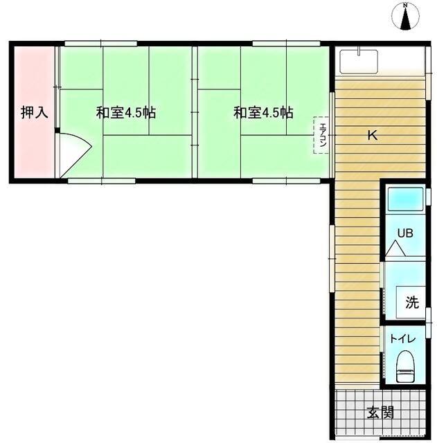 FAMY大山(2K/1階)の間取り写真