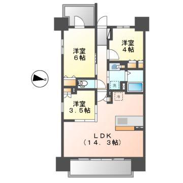 プレサンス ロジェ 名駅南(3LDK/11階)の間取り写真