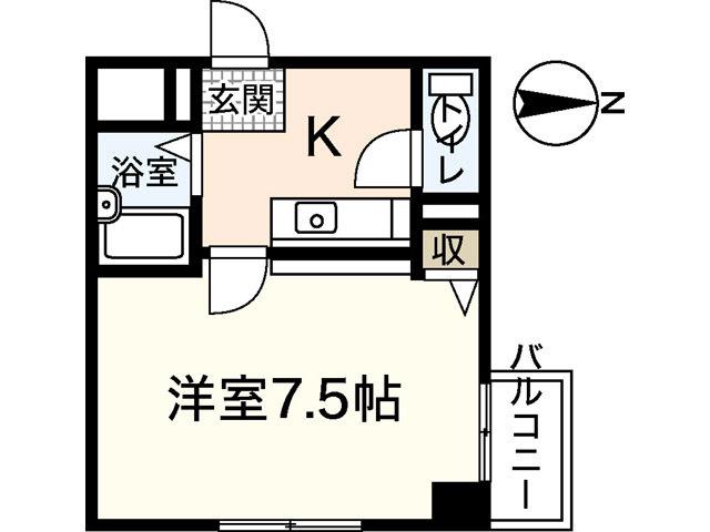 イースト PAL-ACE(1K/6階)の間取り写真