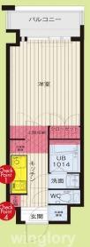 NO.88 MARINAGATE SUNS(1K/5階)の間取り写真