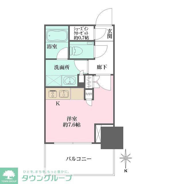 大崎ステーションレジデンス(ワンルーム/18階)の間取り写真